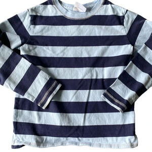 HANNA ANDERSSON BOYS STRIPE BLUE TOP SHIRT LONG SLEEVE CASUAL SIZE 6 - 7 (120)